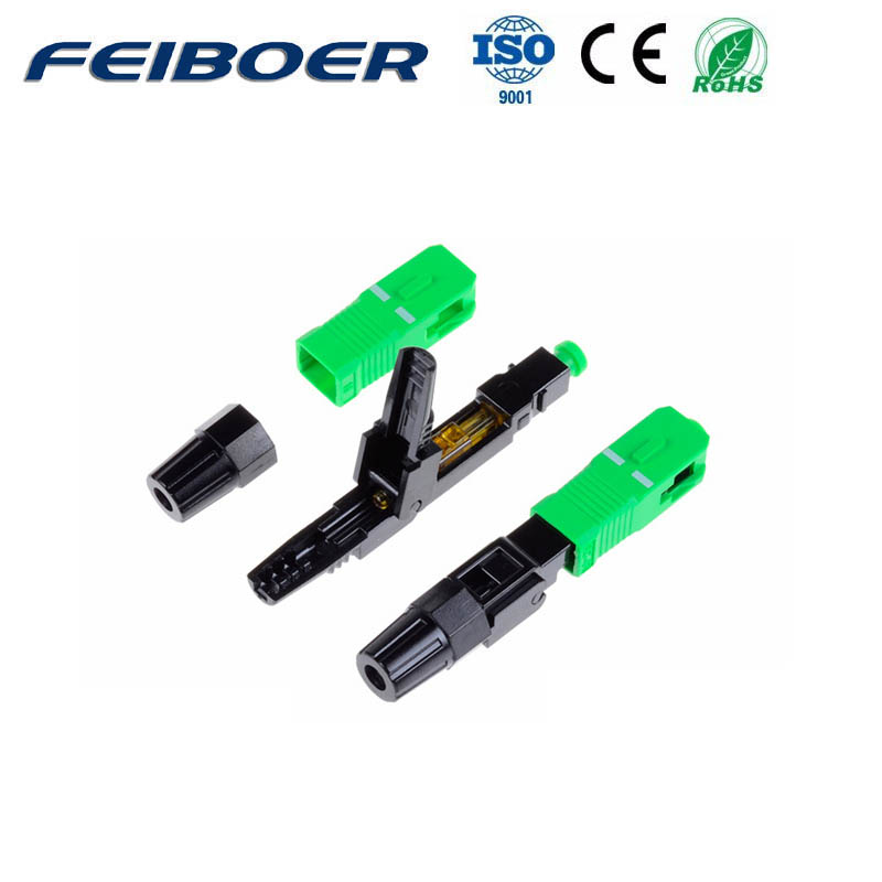 The latest custom mechanical field assembly SC / APC fiber optic fast connector