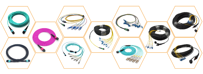 MPO MPT Patch Cords Patch Cable Assemblies