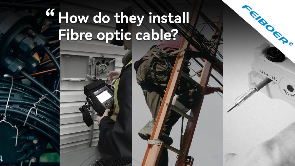 How is fiber optic cable installed